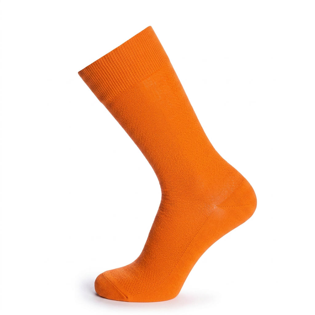 Chaussettes DUCHIEN unisexe en soie, cachemire et coton d'Égypte - Teckel Orange